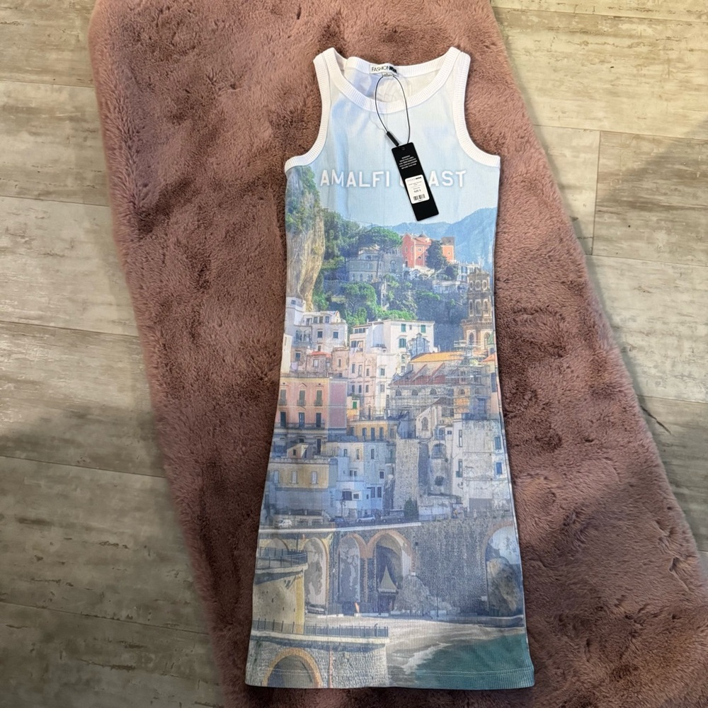 Fashion Nova Amalfi Coast Print Dress